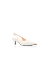 VERALi Lush Slingback Kitten Heels Chalk White