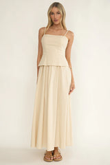 Antonita Cami Strap Maxi Dress Stone