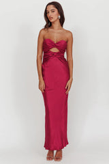Good Impression Double Twist Maxi Dress Plum