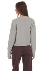 Cable Knit Cardigan in Gray