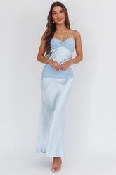 Arizona Sunset Criss-Cross Bow Back Dress Blue