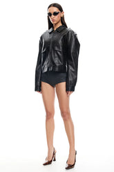 LIONESS Eighties Bomber Jacket Washed Onyx