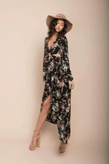 Havana High Slit Maxi Dress Black