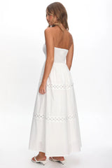 Kelita Strapless Maxi Dress White