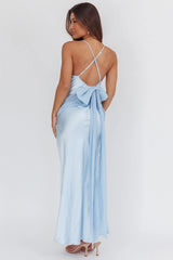 Arizona Sunset Criss-Cross Bow Back Dress Blue