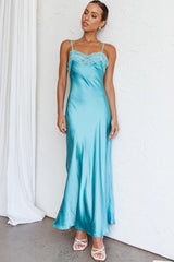 East Coast Lace Bust Midi Dress Aqua Blue