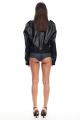 LIONESS Eighties Bomber Jacket Washed Onyx