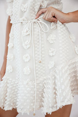 Montville Cami Strap Embellished Dress Beige