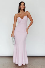 Dreaming Of Paris Bodycon Mermaid Maxi Dress Lilac