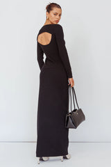 Rossana Knit Maxi Skirt Black