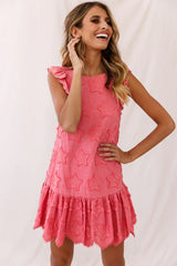 Starla Dropped Waist Shift Dress Rose