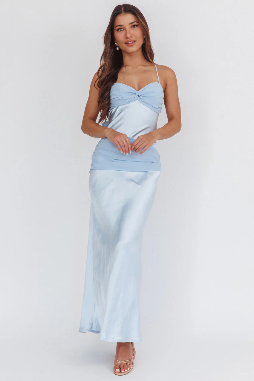 Arizona Sunset Criss-Cross Bow Back Dress Blue