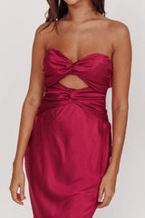 Good Impression Double Twist Maxi Dress Plum