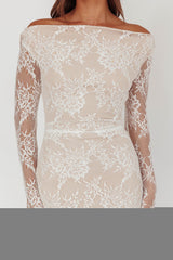 Loveland Off-Shoulder Lace Maxi Dress White
