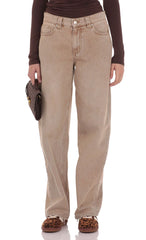 Barrel Jeans in Brown