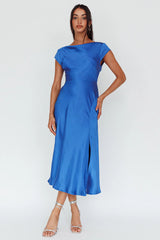 Lucinda Twist Back Midi Dress Navy